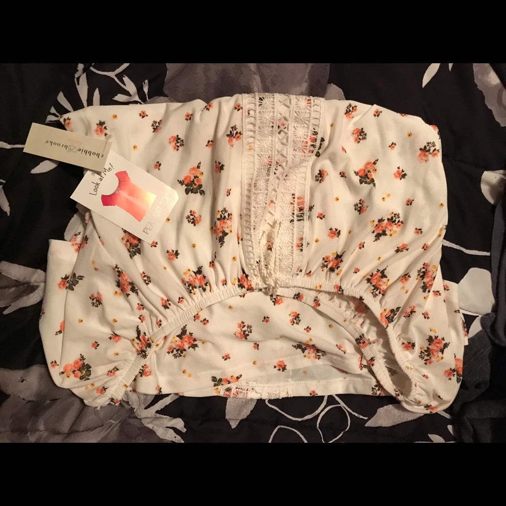 Floral off the shoulder shirt